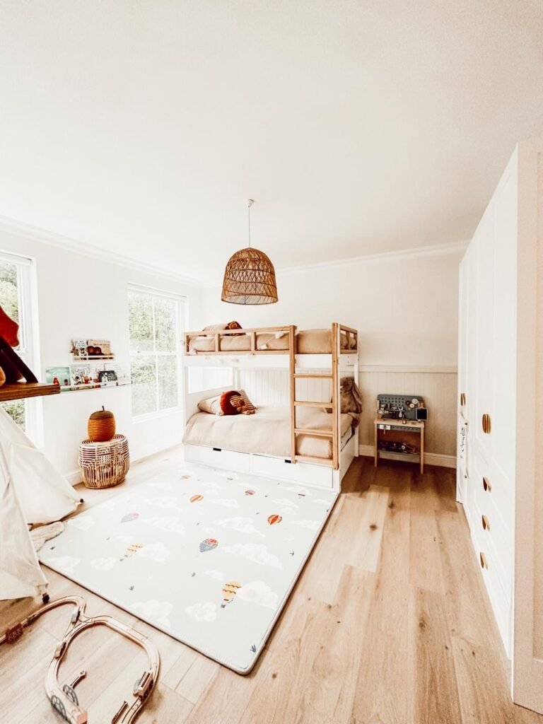 How to Style a Shared Kids Bedroom: Bunks, Twin Beds and Calm Layouts
